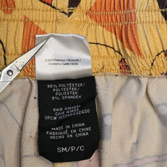 Pokemon Mens Yellow Pikachu Jam Short Sleep Lounge Shorts Sz Small EUC - Picture 6 of 6